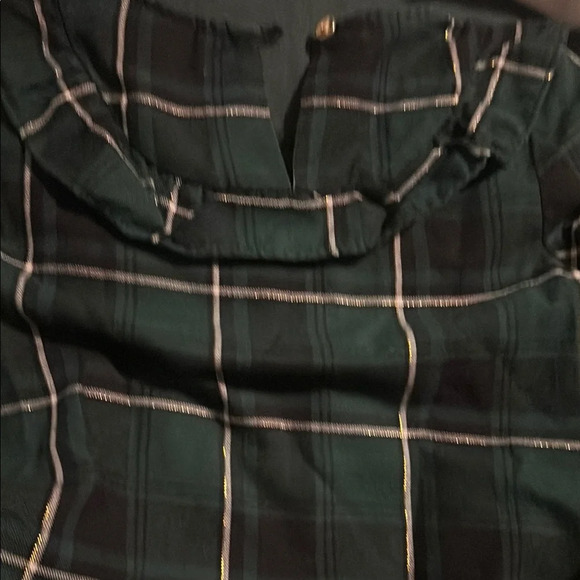 Carter's Green Checkered Ruffle Top - Picture 2 of 4